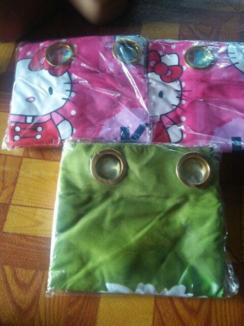 Gorden Tirai Homemade Smokring Motif Hijau