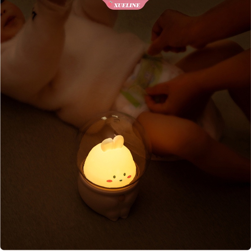 Lampu Malam LED Bentuk Kucing / Kelinci / Kapsul Luar Angkasa Untuk Dekorasi Kamar Anak / Bayi