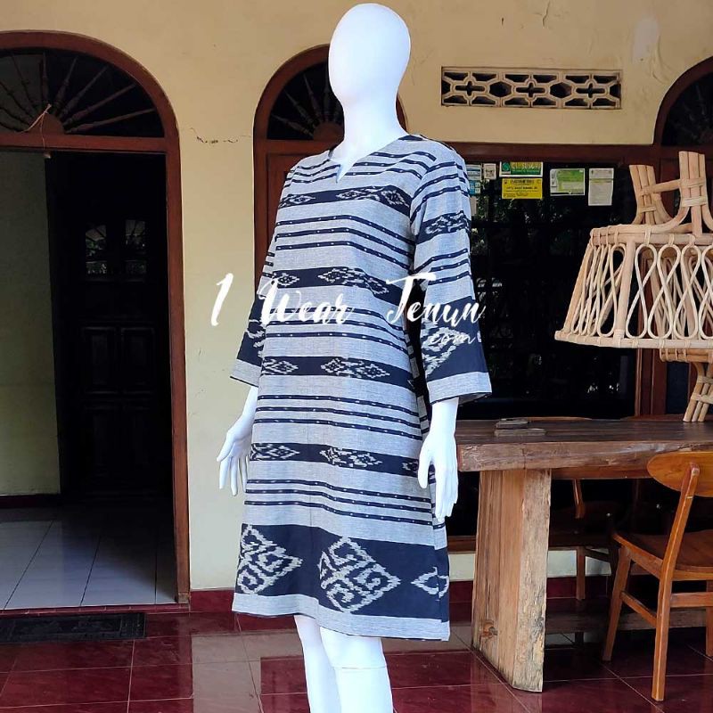 DRESS TENUN TORAJA ABU