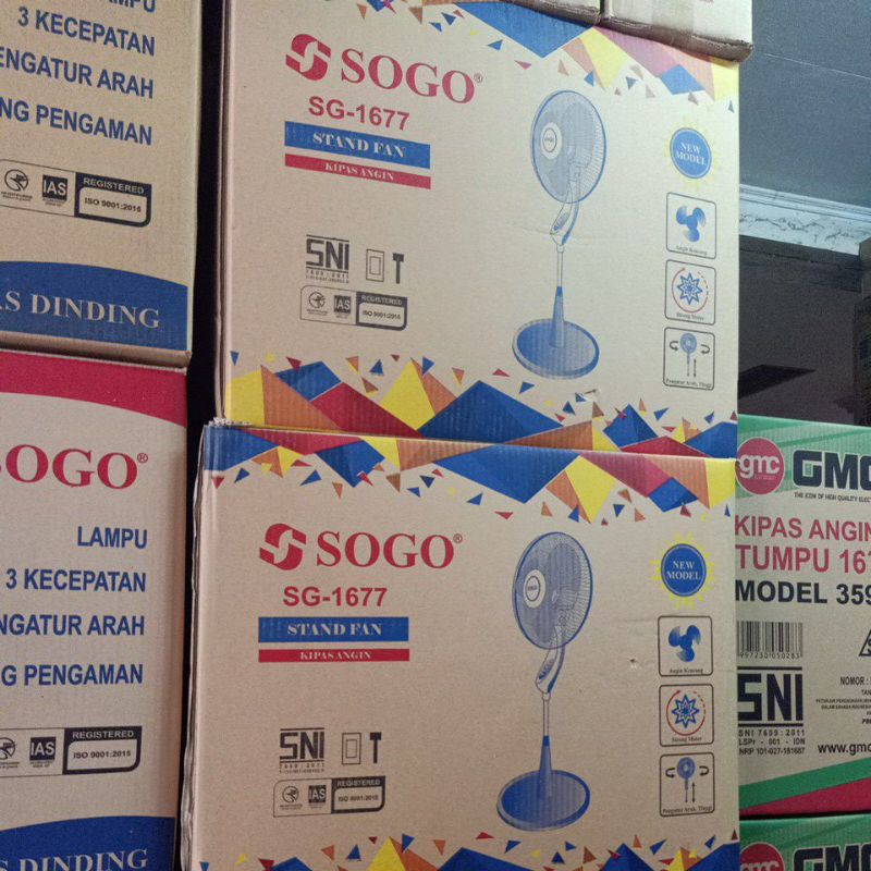 KIPAS ANGIN SOGO Kipas Angin Berdiri Kipas Angin 16 Inchi SOGO - Tipe SG-1677