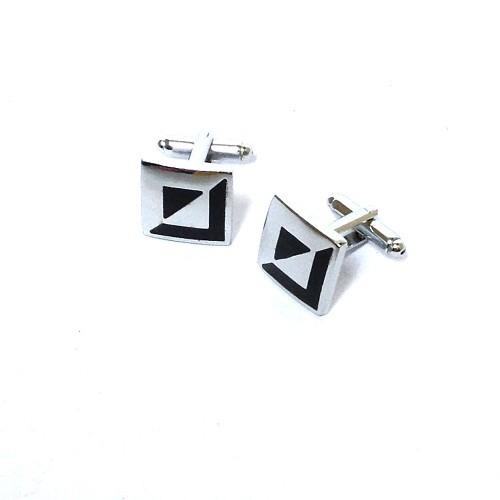 Cufflink Square Abstrack Black Cufflink