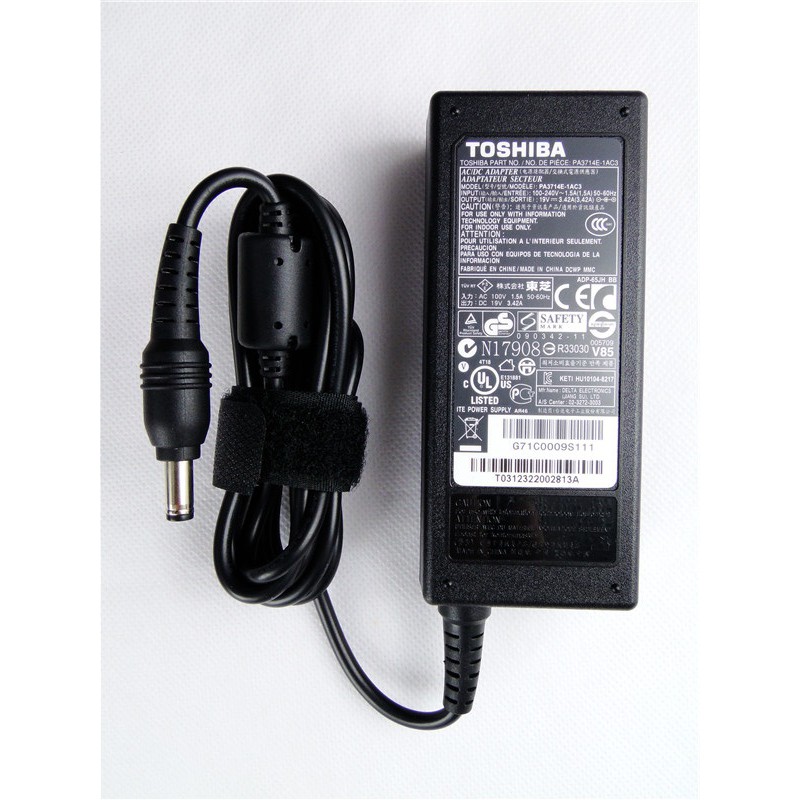 Adaptor Toshiba 19V - 3.42A - ORIGINAL