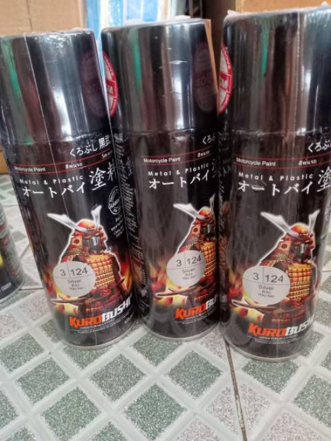 Pilok Pilox Cat Semprot Samurai Paint Kurobushi  Warna Silver (124) 400cc/400ml