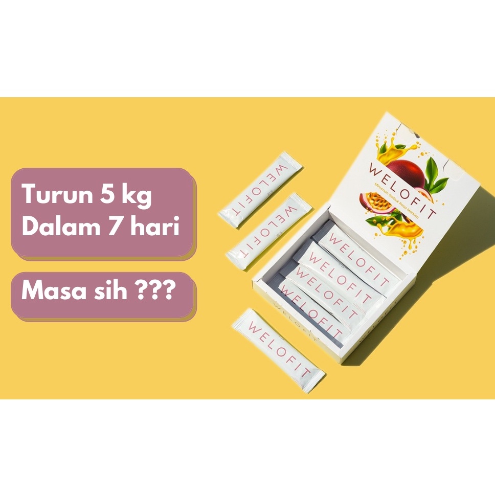 WELOFIT Weight Loss &amp; Fit - 1 BOX / Suplemen minuman Diet Aman Ibu Menyusui Bahan Alami Herbal Bisa untuk Meningkatkan Daya Tahan Tubuh &amp; Antioksidan