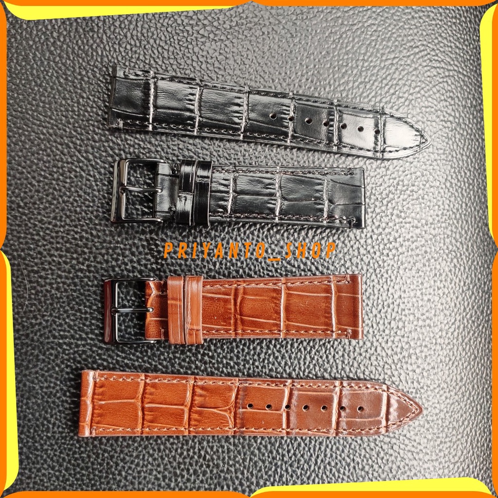 STRAP TALI KULIT JAM TANGAN TIPIS VICTORY 20MM 22MM