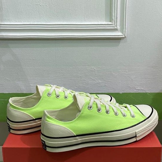 platform converse lime green