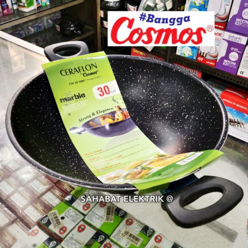 COSMOS CERAFLON KUALI MARBLE 30 CM CW-30 MBF