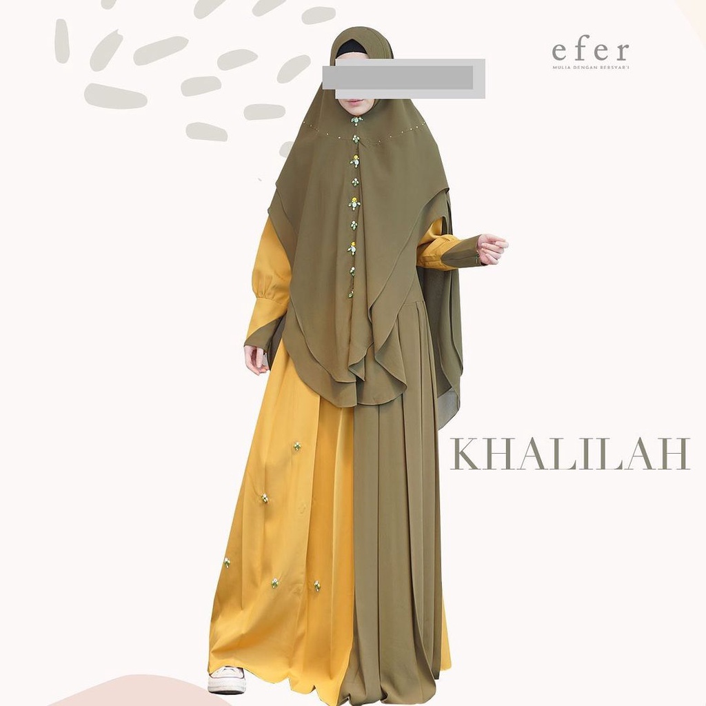 Khalilah Gamis Syari Set by Efer