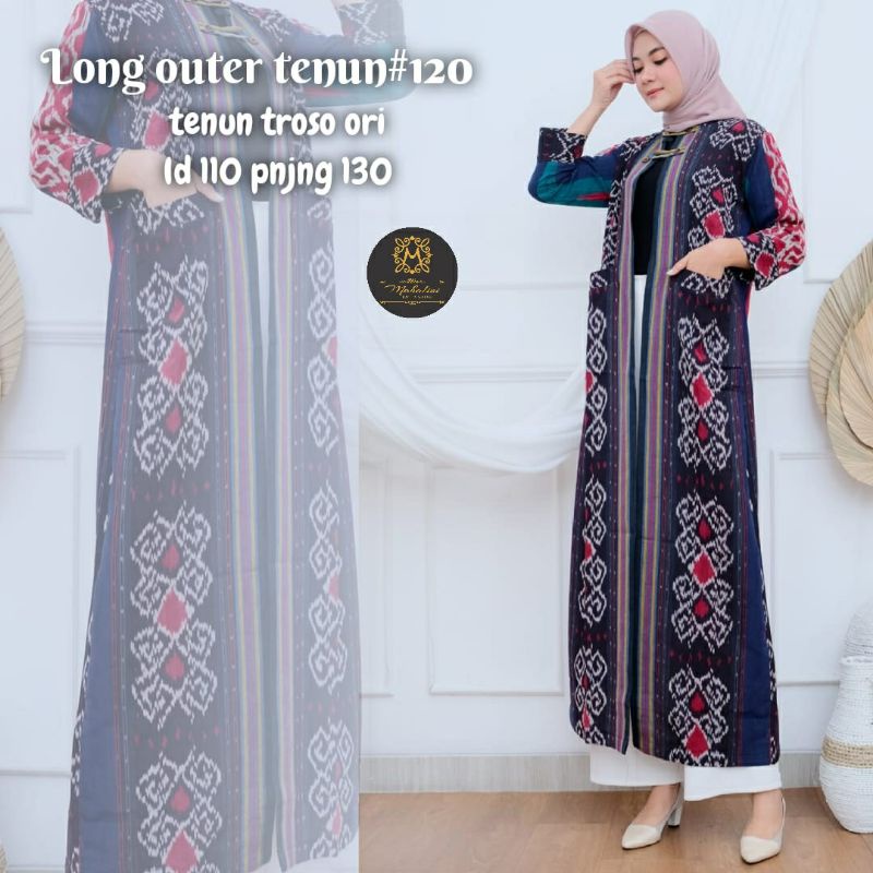 LONG OUTER TENUN BAHAN ORI TENUN TROSO LD 110CM PB 130CM/ORITENUNTROSO/BAJUBATIK/OUTERBATIK/OUTERKEK