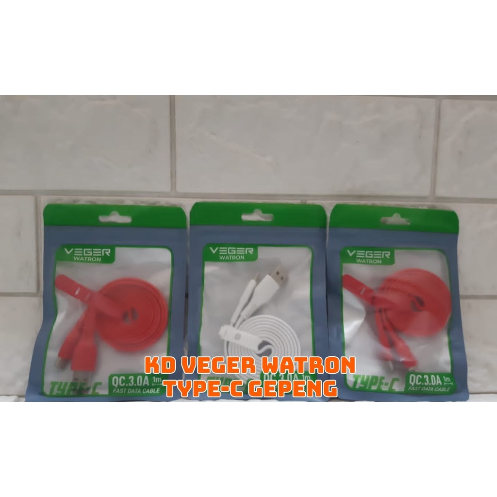 KABEL DATA VEGER TYPE-C GEPENG