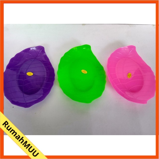 PIRING SAJI MODEL DAUN BAHAN PLASTIK RumahMUU