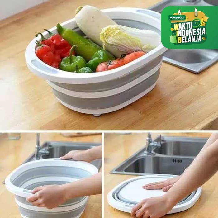 BASKOM TALENAN LIPAT SERBAGUNA MAGIC KITCHEN ALAT DAPUR WADAH BUAH SET