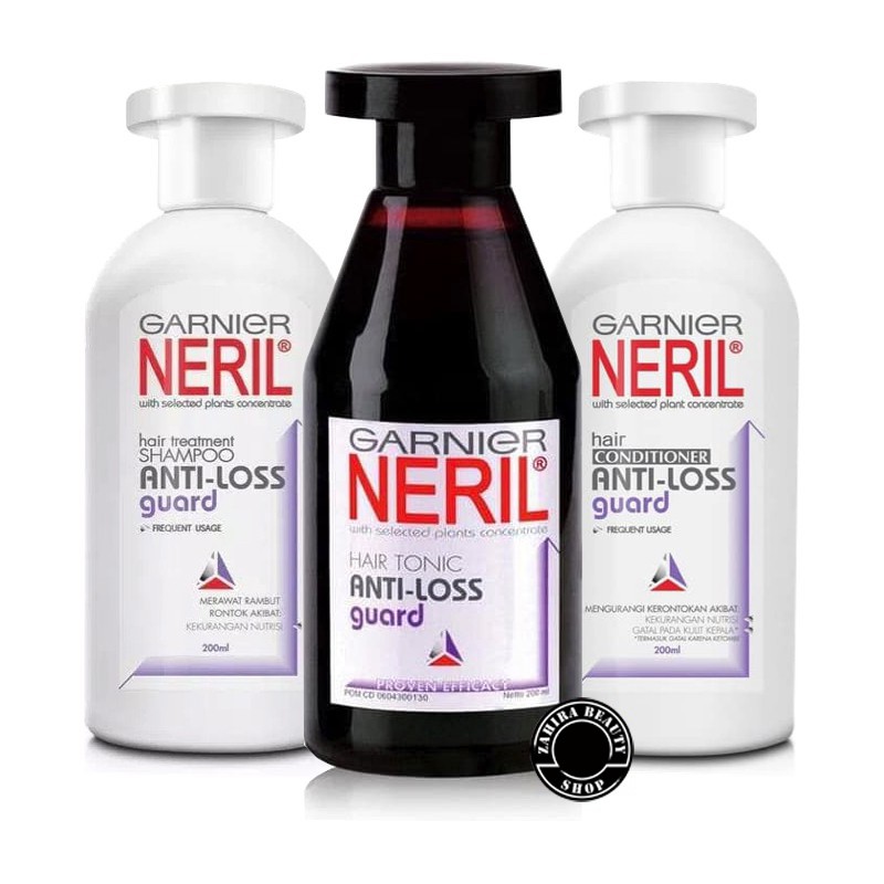 Paket GARNIER NERIL Anti Lost Guard ( Shampoo + Conditioner + Hair Tonic ) 200 mL - 3 Pcs