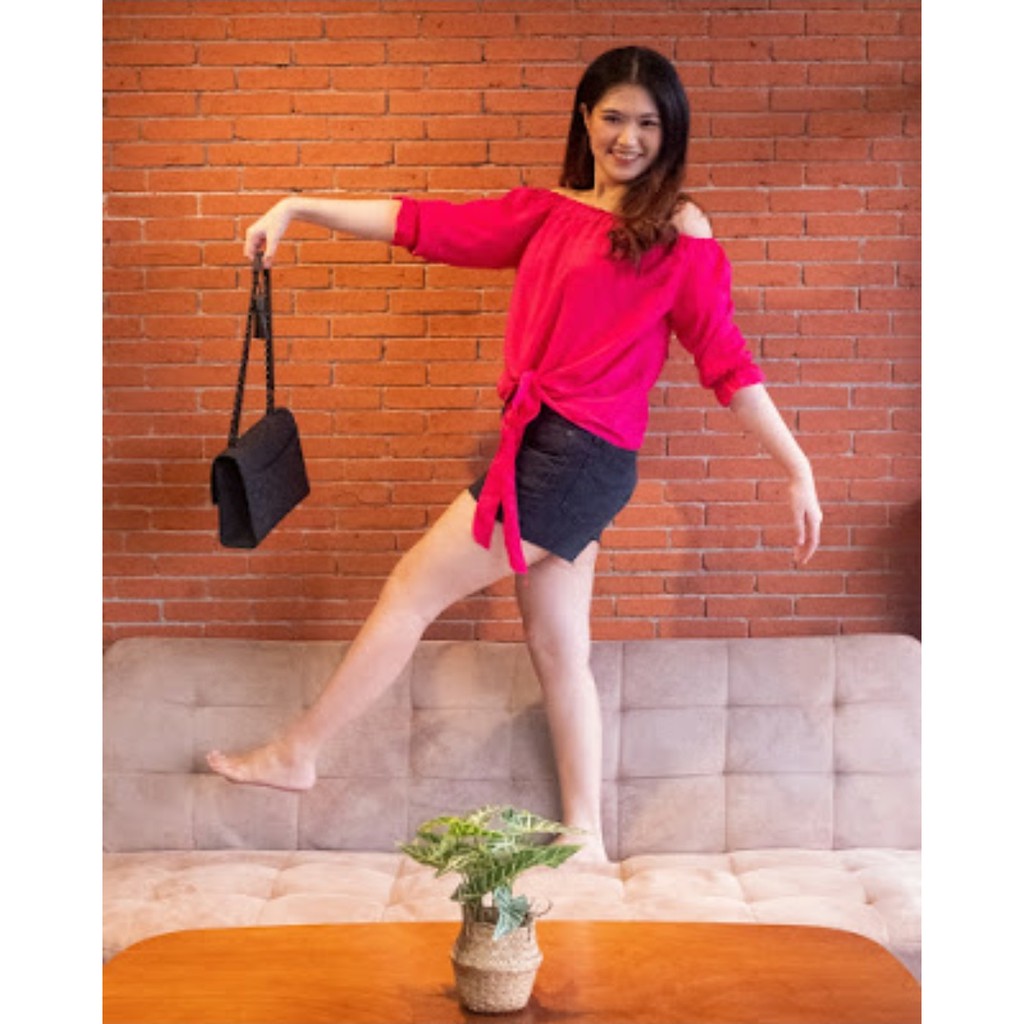 Aloysia Blouse, atasan big size sabrina