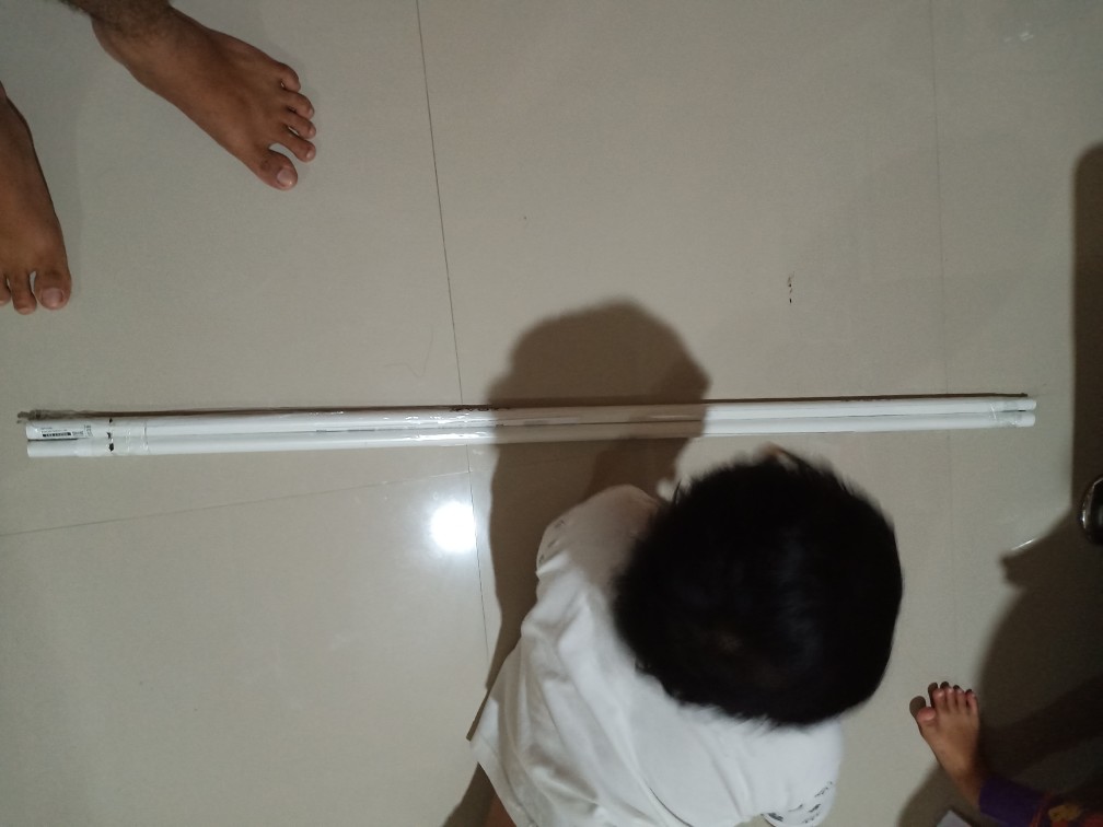 Batang Gorden / Rel Tirai Uk.120-210cm, Hitam/putih Ra1203