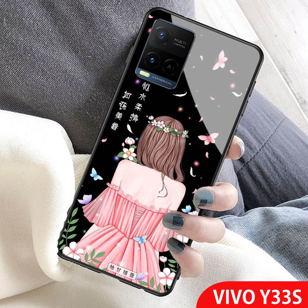 [A05] Softcase Glass Kaca Vivo Y33S /Casing Handphone Vivo Y33S/ Case Hp Vivo Y33S