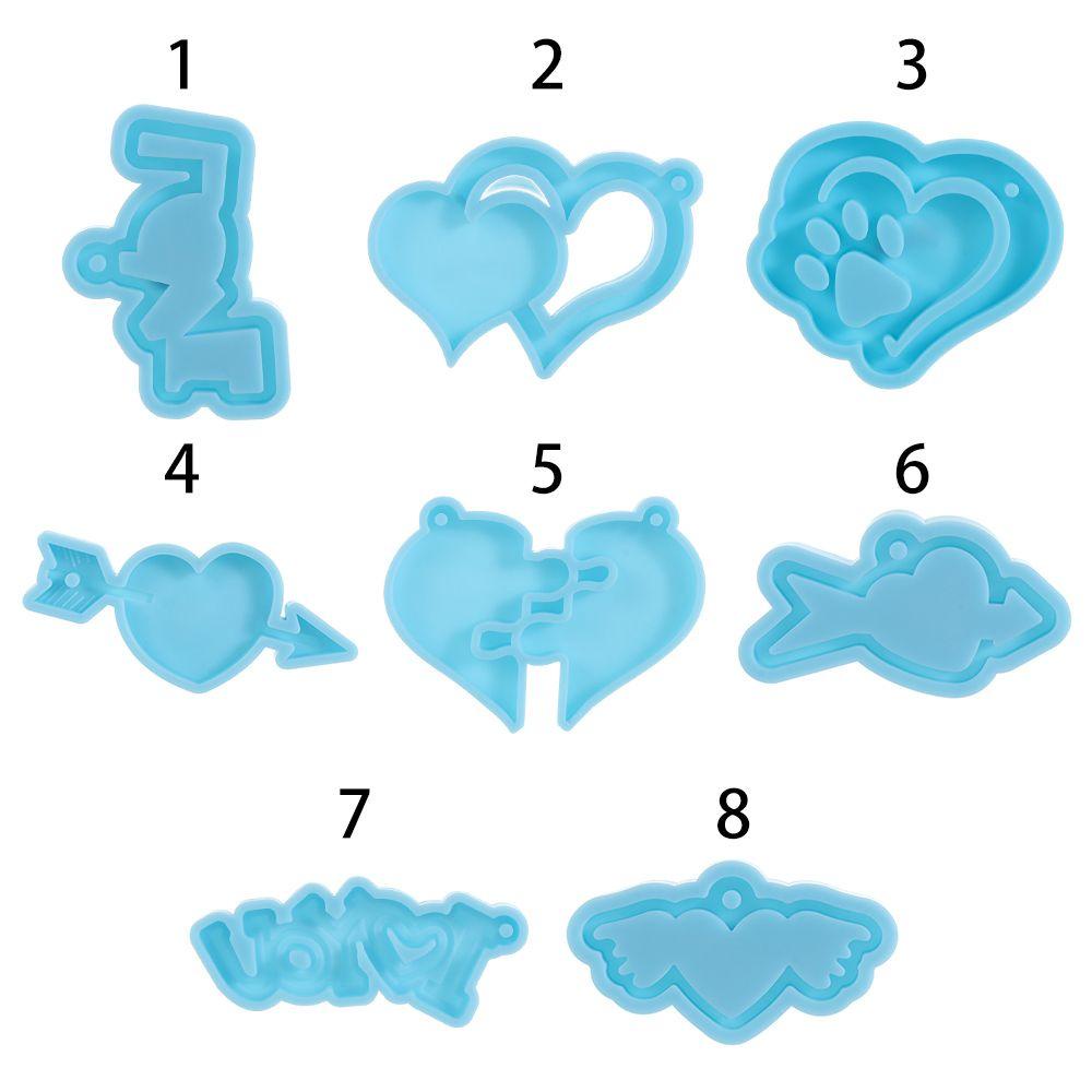 R-flower Keyring Silicone Mold DIY Casting Gantung Liontin Perhiasan Membuat Alat Gantungan Kunci Cetakan