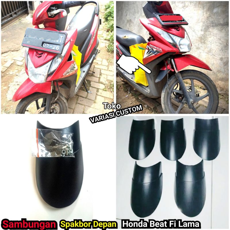 Hugger beat fi lama 2013 /14/15 Sambungan spakbor depan Aksesoris Variasi Custom Sepakbor