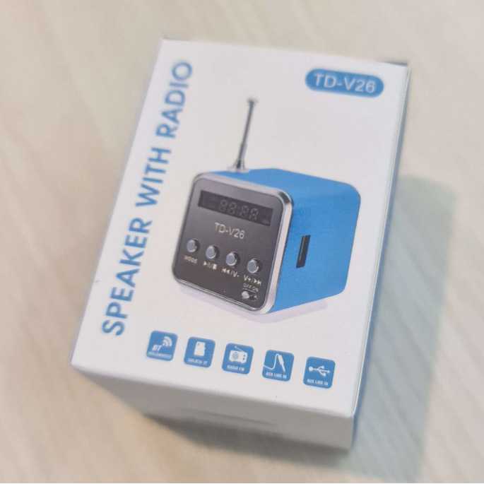 NBY Speaker Mini Portabel Bluetooth FM Radio TF Card - TD-V26