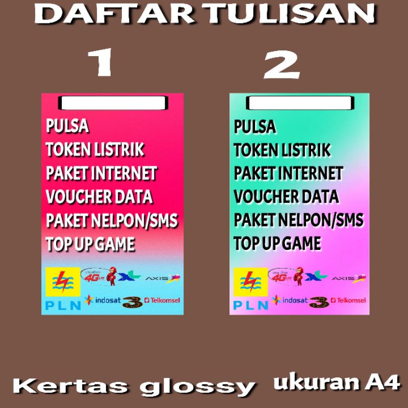 

DAFTAR TULISAN TERSEDIA A4u4