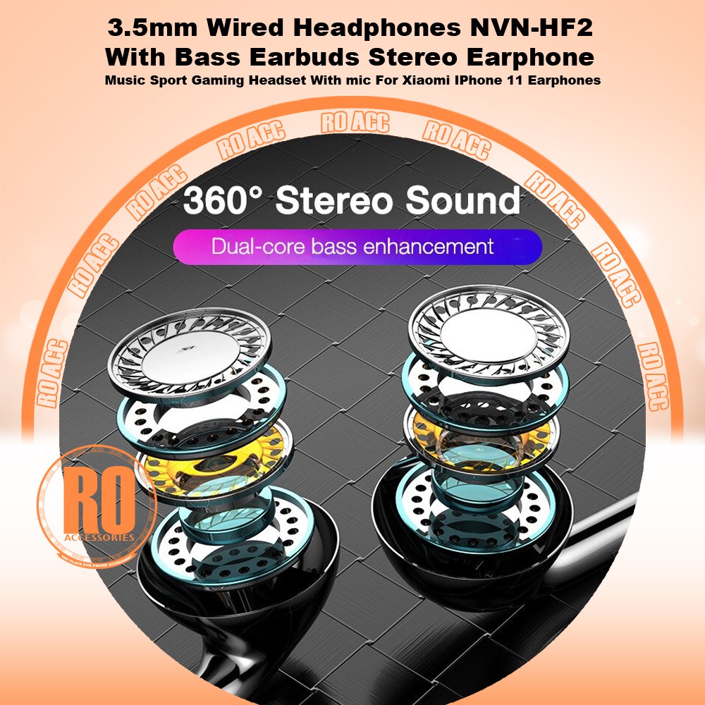 [RO ACC] NVN-HF2 NANVAN HEADSET STEREO BASS HANDSFREE JACK 3.5MM UNIVERSAL ALL TIPE HP