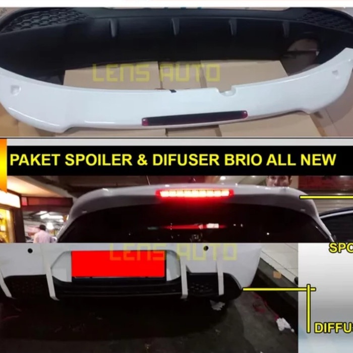 Jual Spoiler Dan Difuser Paket Honda All New Brio | Shopee Indonesia