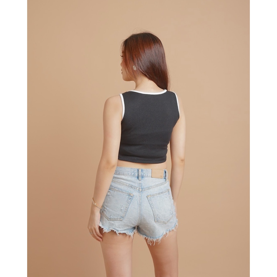 MODAVIE - MIKHA Tanktop Korea Crop Tank Top Baju Atasan Wanita