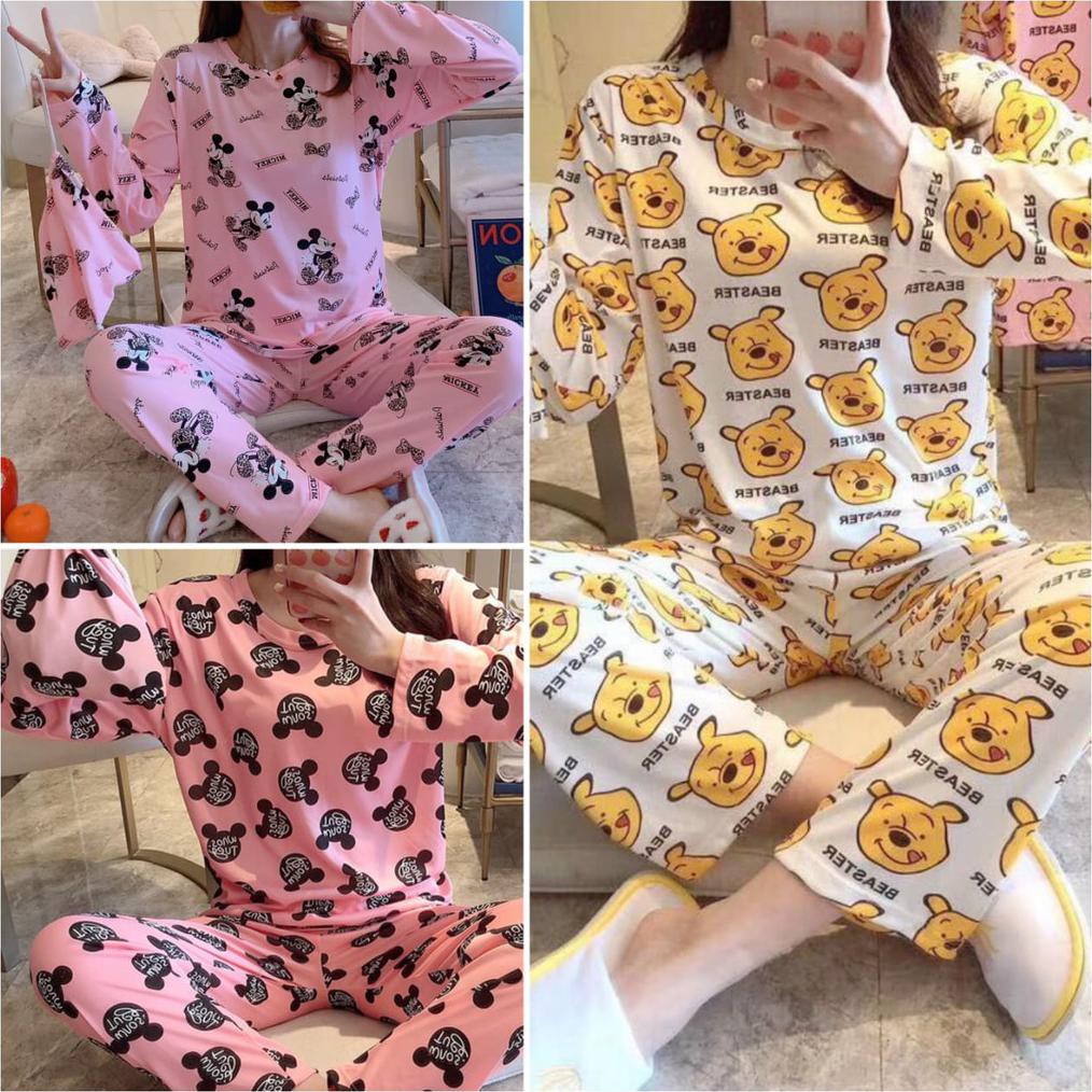 BAJU SANTAI WANITA PANJANG PJG.B BAJU RUMAH WANITA PANJANG BAJU TIDUR WANITA PANJANG BAHAN NYAMAN