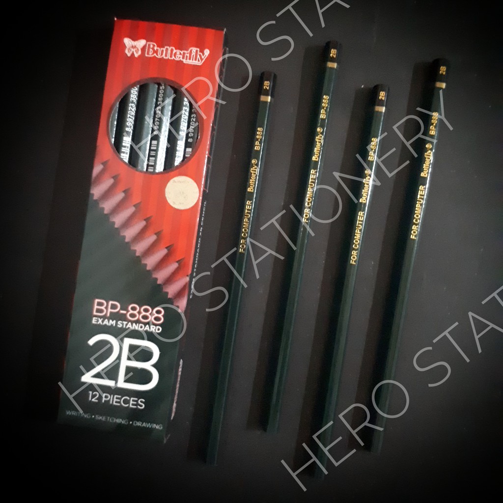 

Pensil 2B pencil butterfly exam standard BP-888 . 12 unit