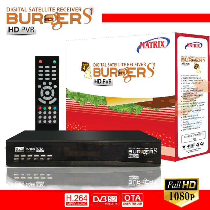 Receiver matrix parabola burger HD S1