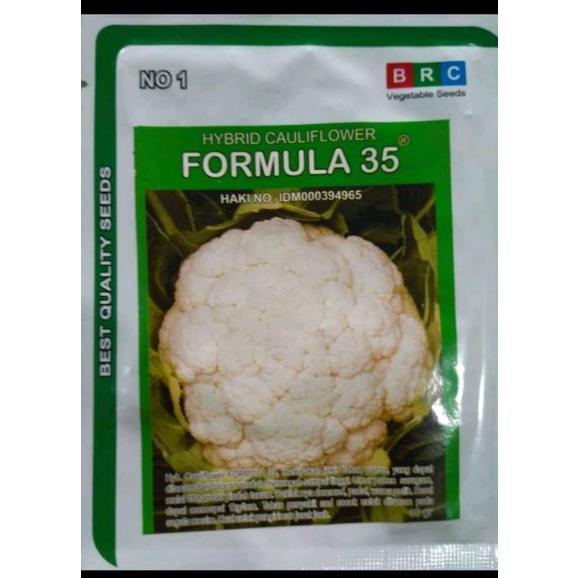 Benih bibit kembang kol Formula 35 F1 10gram hybrida cauliflower