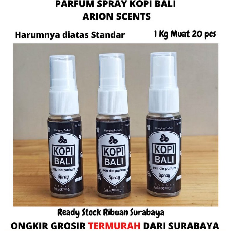 Parfum Kopi Bali BOTOL SPRAY Pengharum Mobil Ruangan Pewangi ORI 20ml