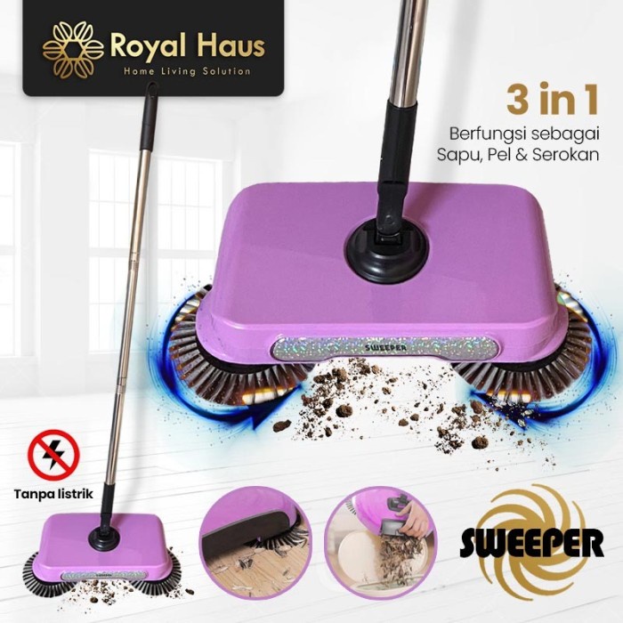 [CSGG] Royal Haus Sweeper Easy Broom Alat Sapu Lantai / Sapu Otomatis