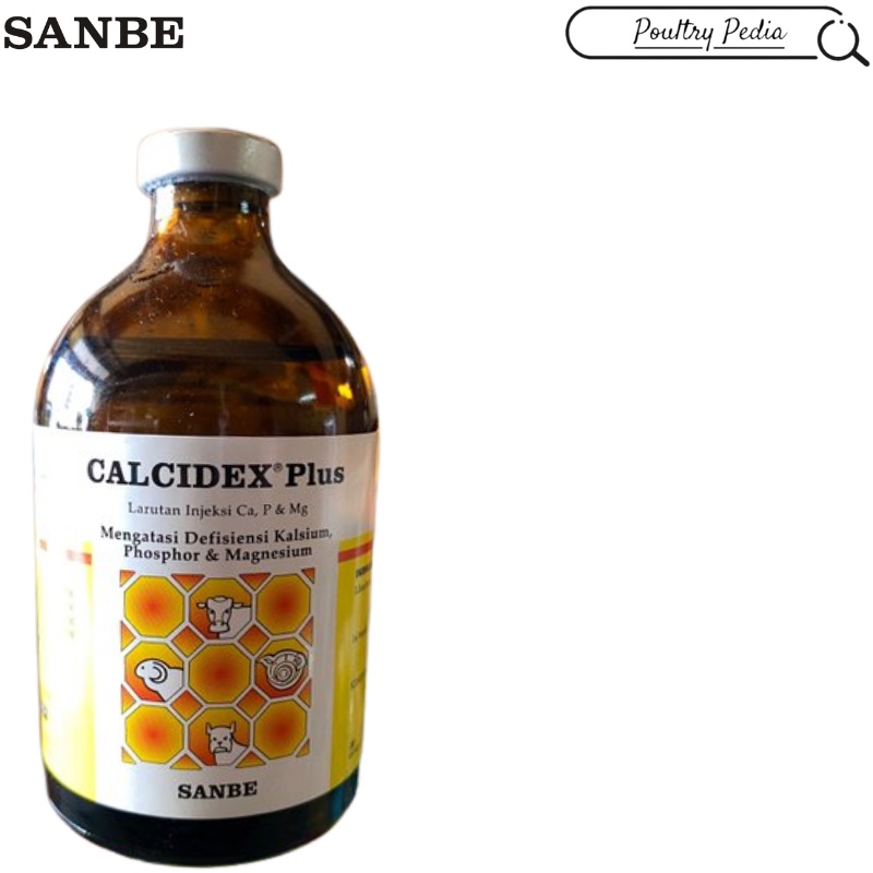 Calcidex Plus 100 ml  Sanbe Atasi Defisiensi Kalsium, Phosphor & Magnesium Hewan Besar