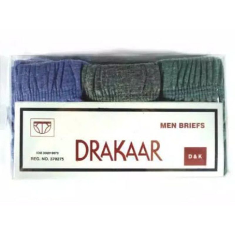 CD Pria DRAKAR Mika Dewasa | 3 Pcs Celana Dalam Laki Laki Drakaar | Open | Pakaian Dalam Underwear Remaja Abg Leopold