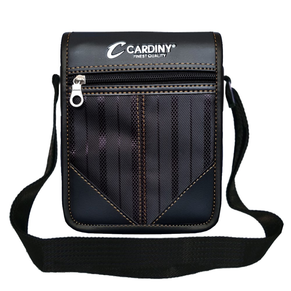 SHOPEE 7.7 BOMBASTIS SALE!! CARDINY TAS SELEMPANG PRIA SEMI KULIT PU TAS PRIA SLINGBAG TAS BAHU ANTI AIR