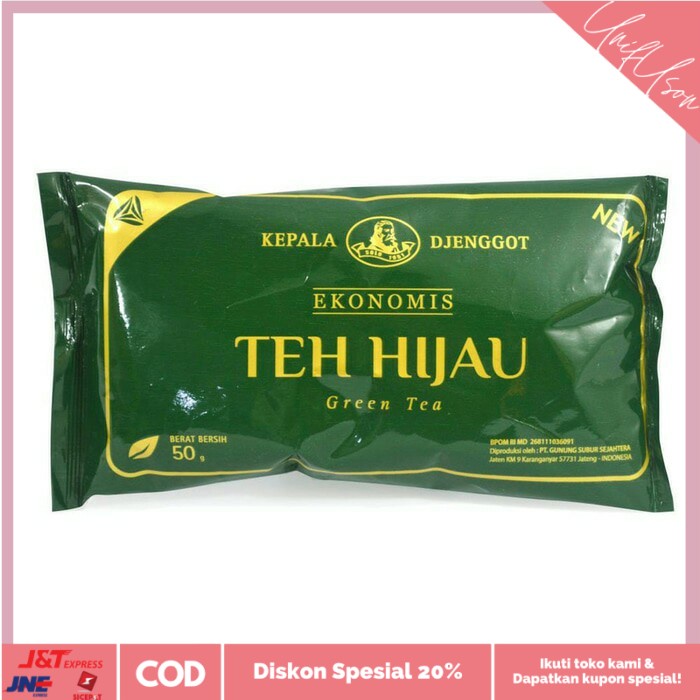 

⭐COD⭐ Termurah Kepala Djenggot Teh Hijau Sachet 50gr Box isi 10