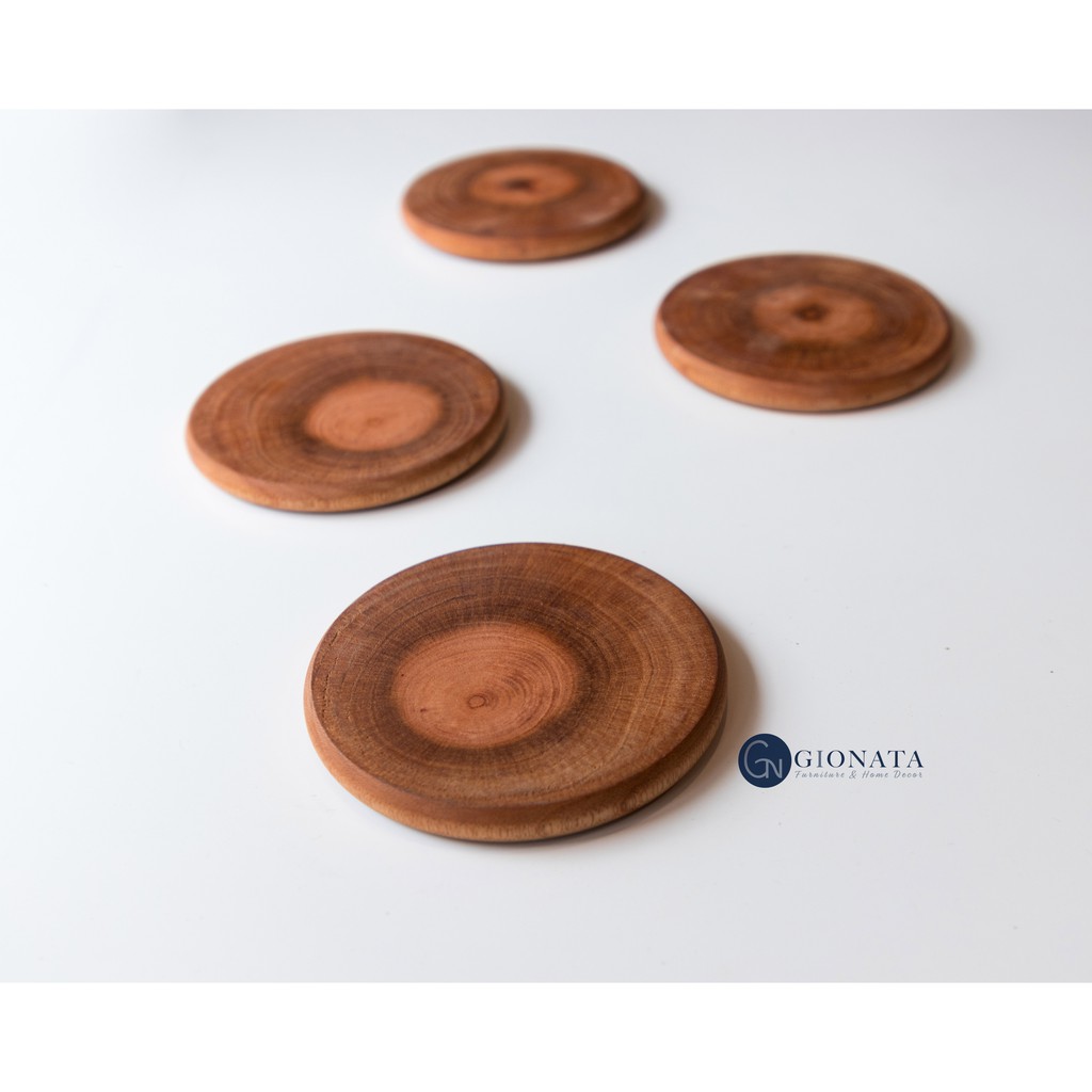 

Dekornata Adisa Wooden Coaster / Alas Kayu untuk Cangkir /Gelas Diameter 10 cm