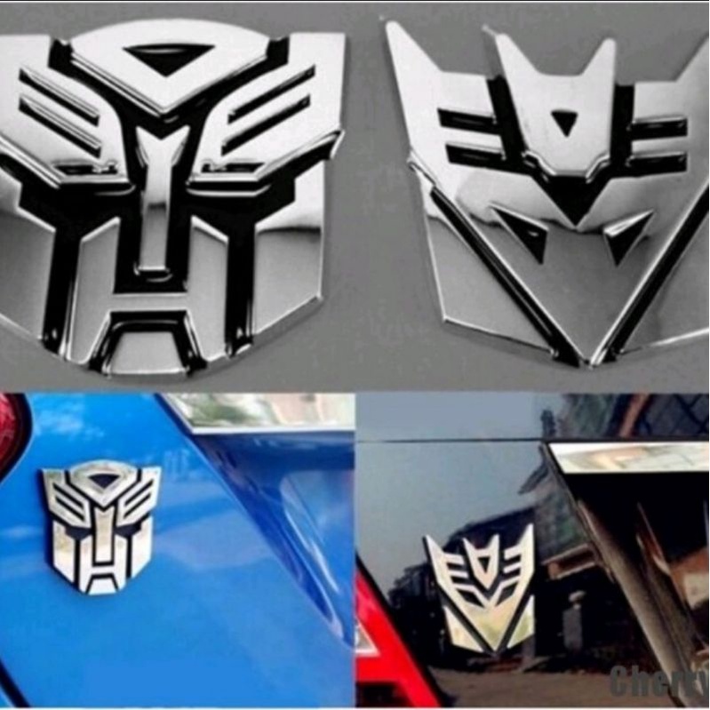 Stiker Emblem Mobil TRANSFORMER Bahan METAL