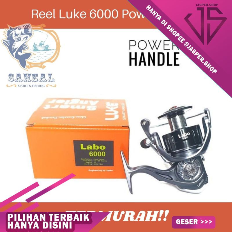 TURUN HARGA Reel Murah Power Handle Luke 4000 12+1 Ball Bearings -  Chibi / Labo