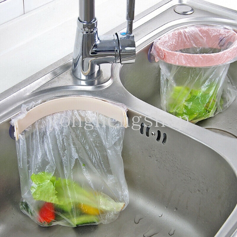 Rak Holder Kantong Sampah Dengan Suction Cup Untuk Wastafel Dapur