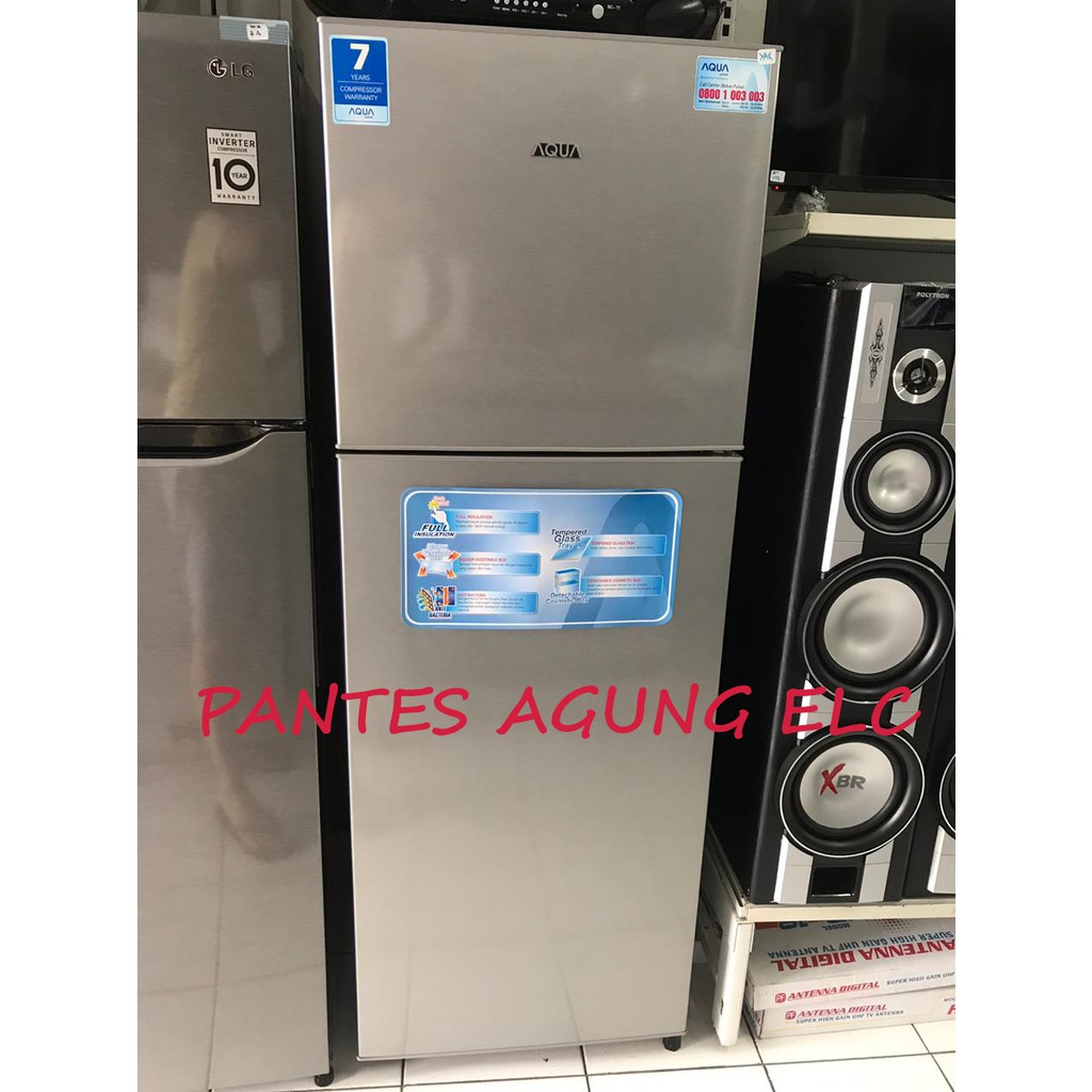 LEMARI ES AQUA AQRD270 / KULKAS 2 PINTU SANYO khusus bdg