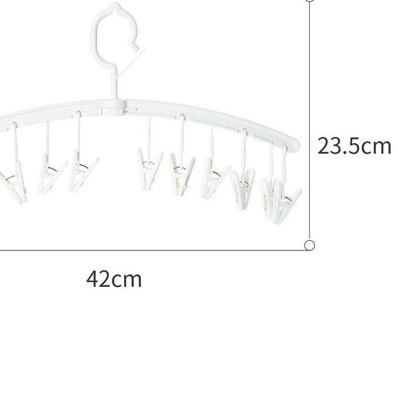 ► MINISO Hanger Jemuran Kaos Kaki Jemuran Baju Lipat Klip Portable ◙
