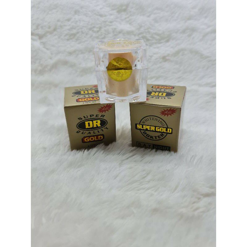 Cream Dr Gold pot kaca embos holo kuda original