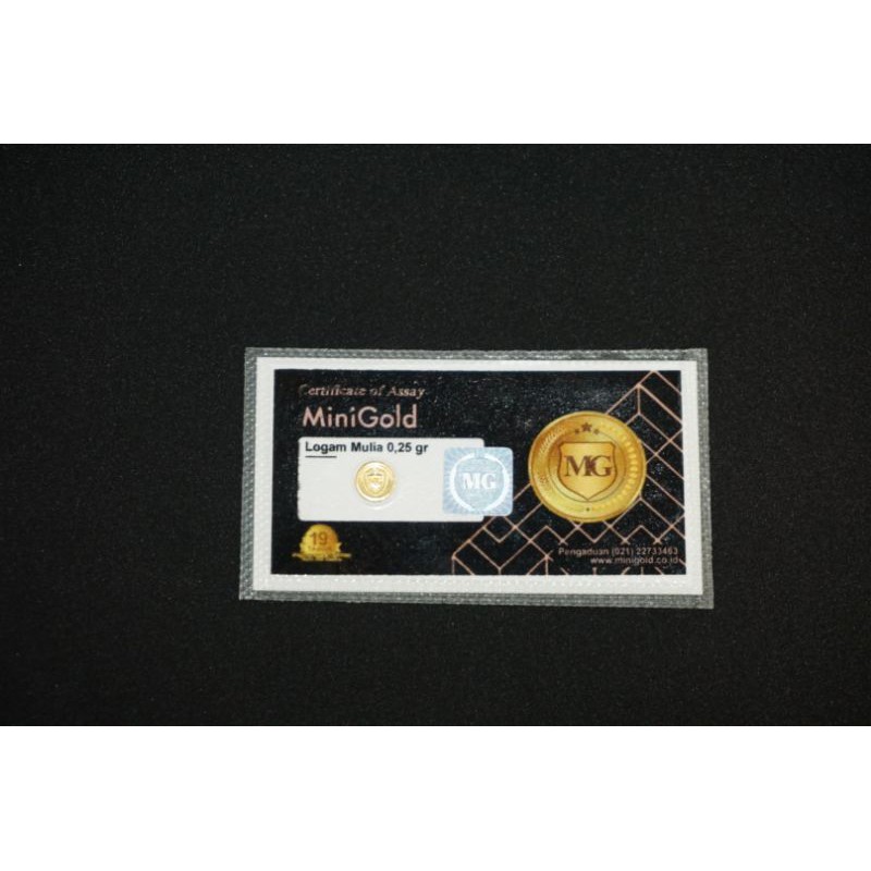 Logam Mulia MiniGold 0.25 gr Koin Emas Murni 24K