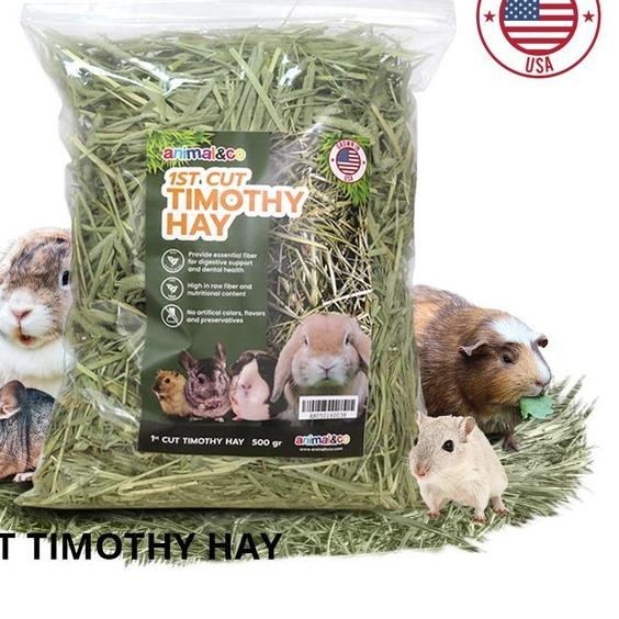 Animalnco Timothy Hay 1st Cut 500gr Makanan Kelinci Guaniea Pig