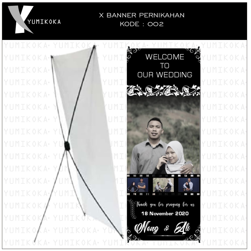 PAKET STAND BANNER XBANNER PERNIKAHAN WEDDING