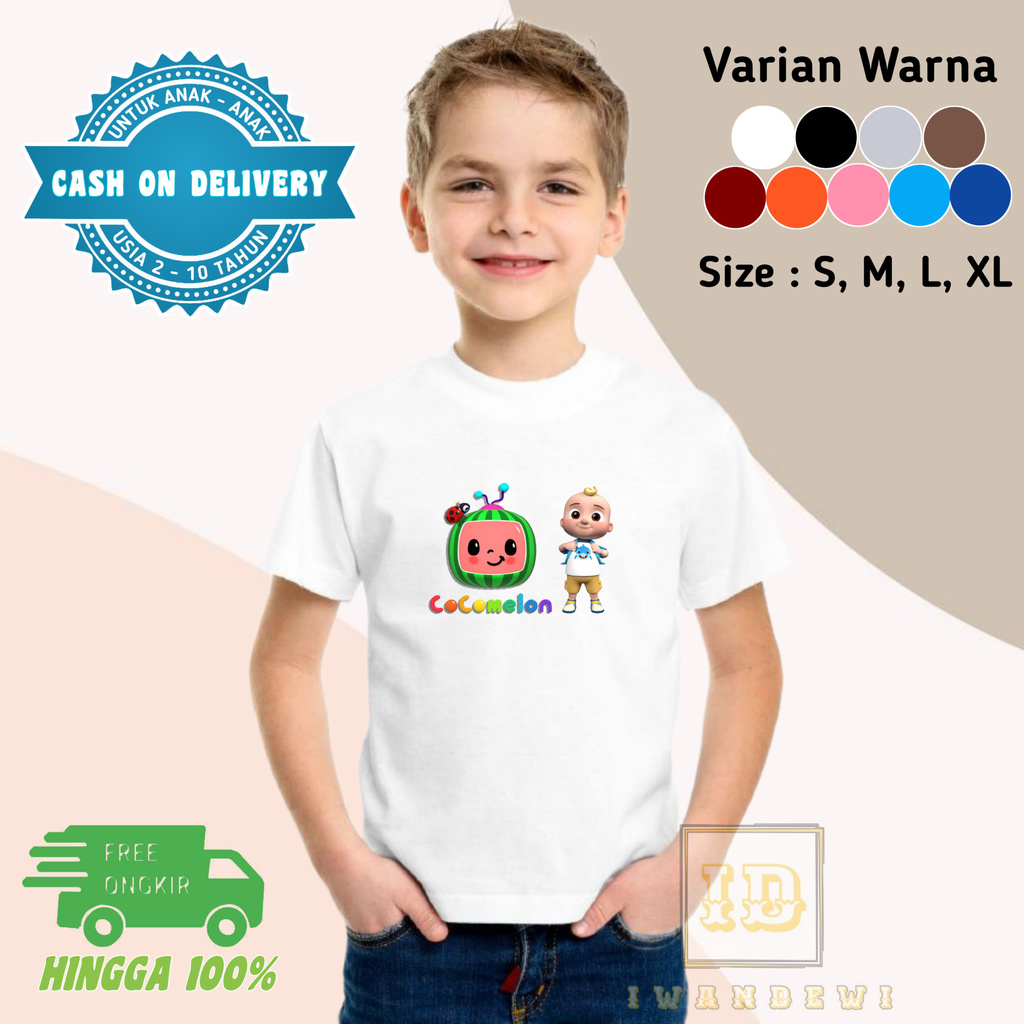Kaos anak cocomelon baju anak cocomelon laki laki/perempuan tangan pendek termurah/terbaru 2-10tahun