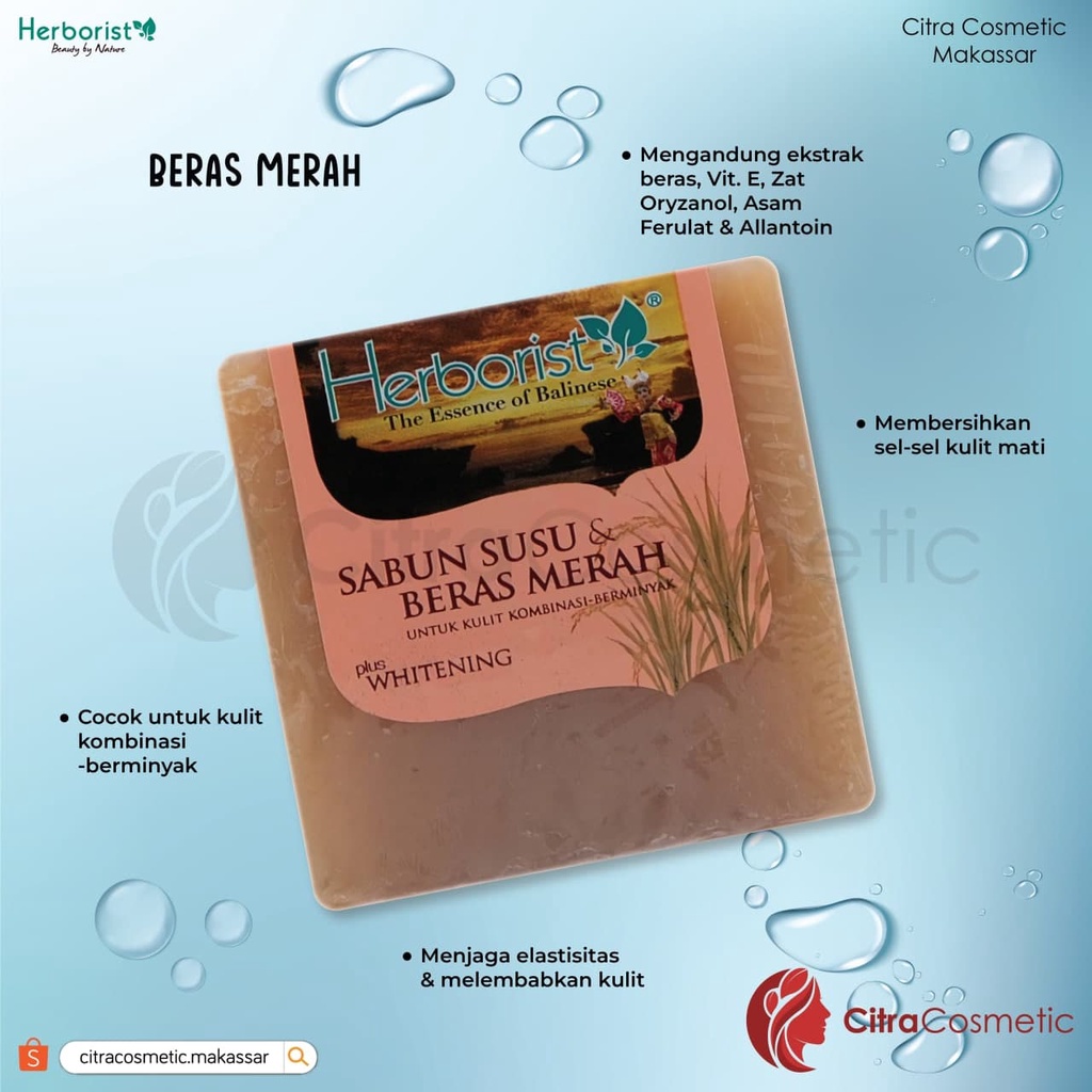 Herborist Natural Bar Soap Series Beras Hitam | Beras Putih | Zaitun | Curcuma | Beras Merah | Sere