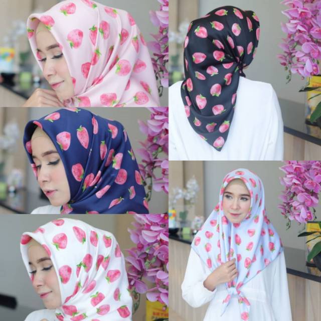 Hijab Segi Empat Motif / Maxmara Square